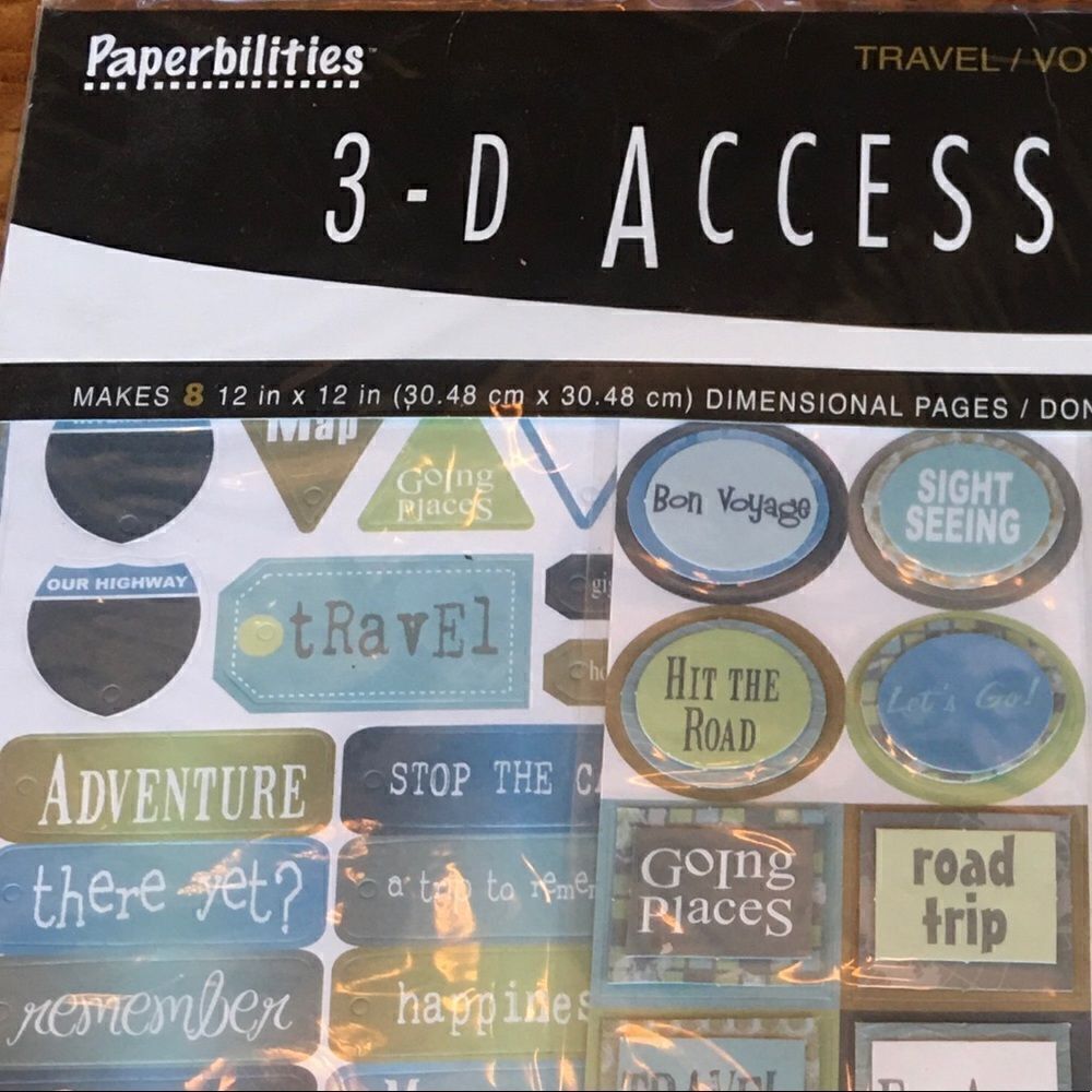 TRAVEL THEMED Dimensional Sticker Scrapbook Kit! - Picture 6 of 8